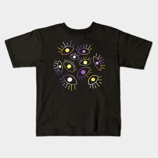 Eyes of the Void - Nonbinary Pride Kids T-Shirt